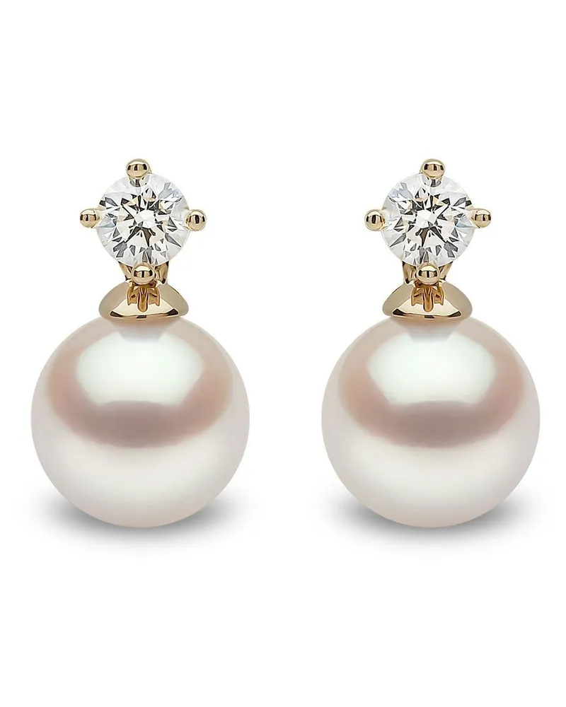 YOKO London 18kt Gelbgoldohrringe mit Akoya-Perle 7mm Gold