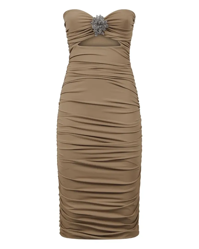 Amen Midikleid mit Cut-Outs - Nude Nude
