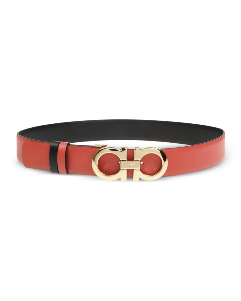 Ferragamo Wendbarer Gancini Gürtel - Rot Rot