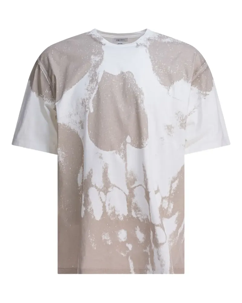 Alexander McQueen T-Shirt mit Totenkopf-Print - Nude Nude