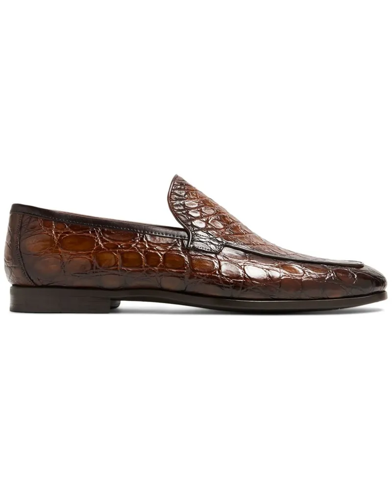 Magnanni Loafer mit geprägter Struktur - Braun Braun