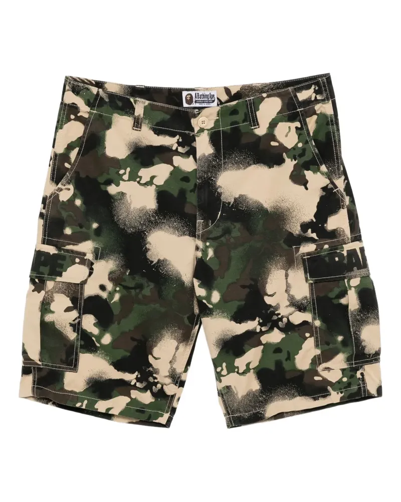BAPE Map Camo Cargo-Shorts - Grün Grün