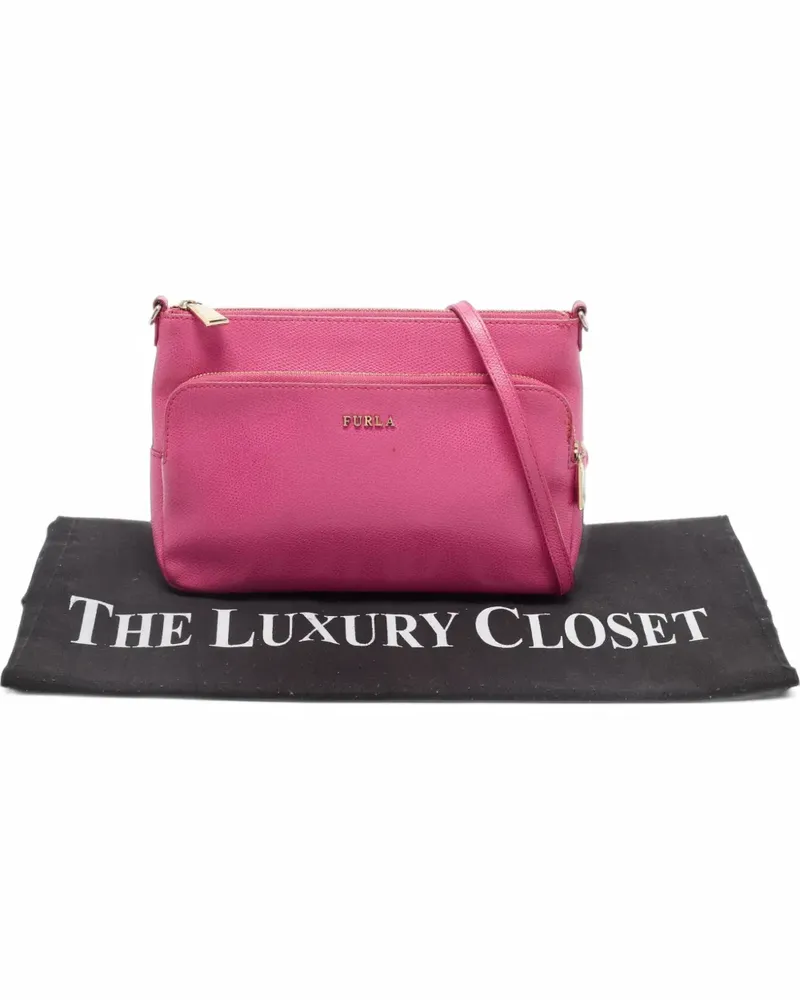 Furla Royal XL leather crossbody bag - Rosa Rosa