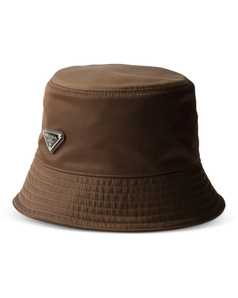 Prada Fischerhut aus Re-Nylon - Braun Braun