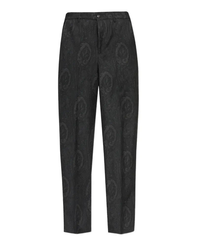 Etro Hose mit Paisley-Print - Grau Grau