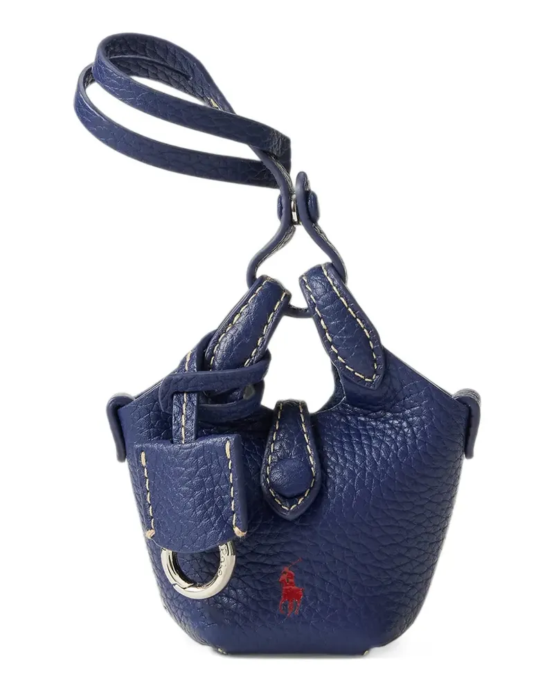 Ralph Lauren Polo Play leather bag charm - Blau Blau