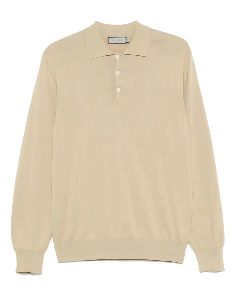 Canali Klassisches Poloshirt - Nude Nude