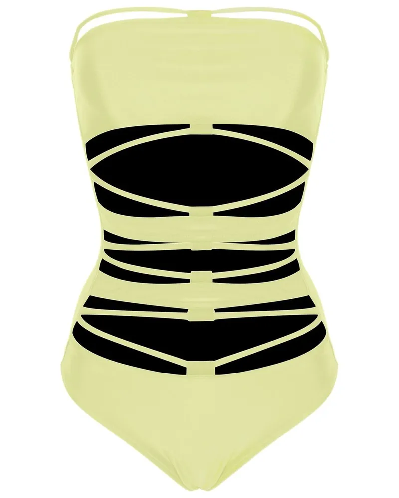 Gloria Coelho Maillot Badeanzug - Grün Grün