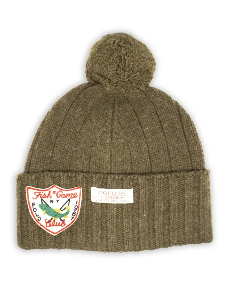 Ralph Lauren Expedition ribbed pom-pom beanie hat - Grün Grün