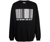 Sweatshirt mit Barcode-Print