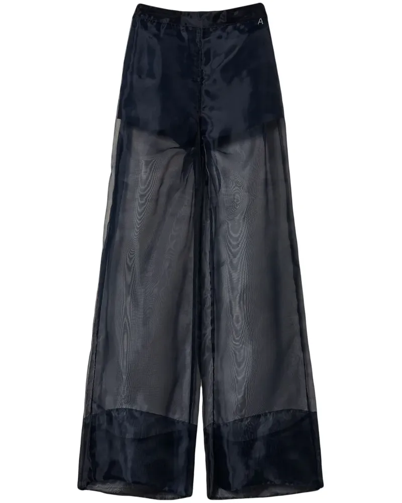 Twin-Set Organza-Hose mit weitem Bein - Blau Blau