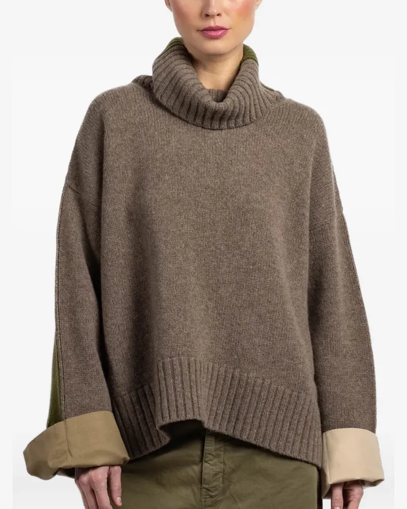 Jejia colour-block roll-neck sweater - Braun Braun