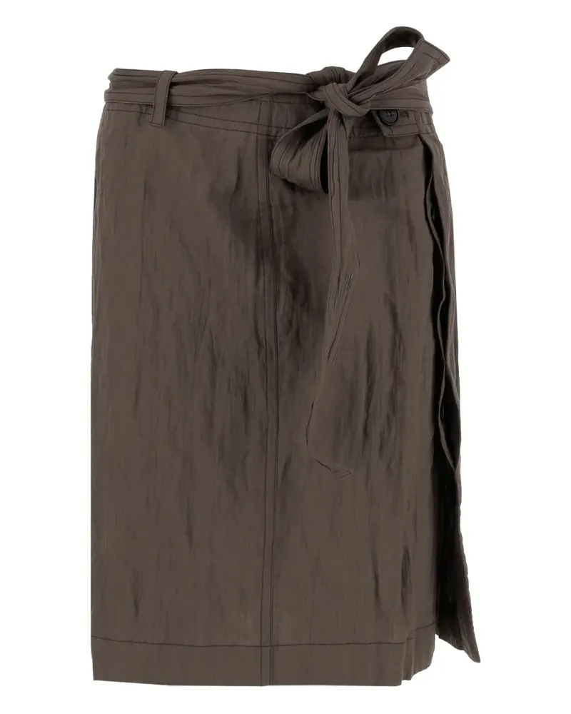 Ferragamo Gewickelter Midirock - Grau Grau