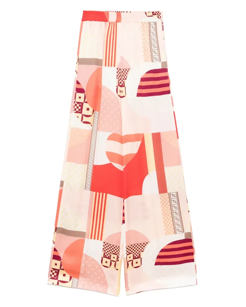 Fendi Hose mit Print - Rosa Rosa