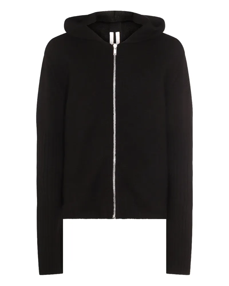 Rick Owens Hoodie mit Reißverschluss - Schwarz Schwarz