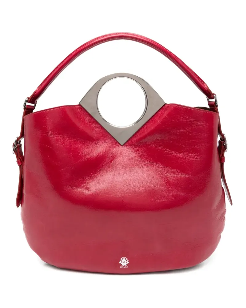 Bally Schultertasche mit Ringhenkel - Rot Rot