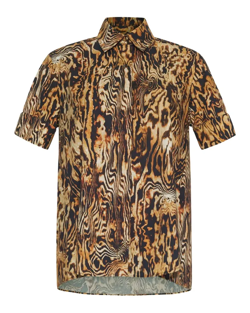 Adam Lippes Charlie animal-print shirt - Braun Braun