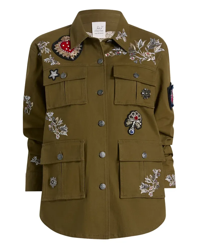 Cinq à Sept Vera Jacke mit Patch - Grün Grün