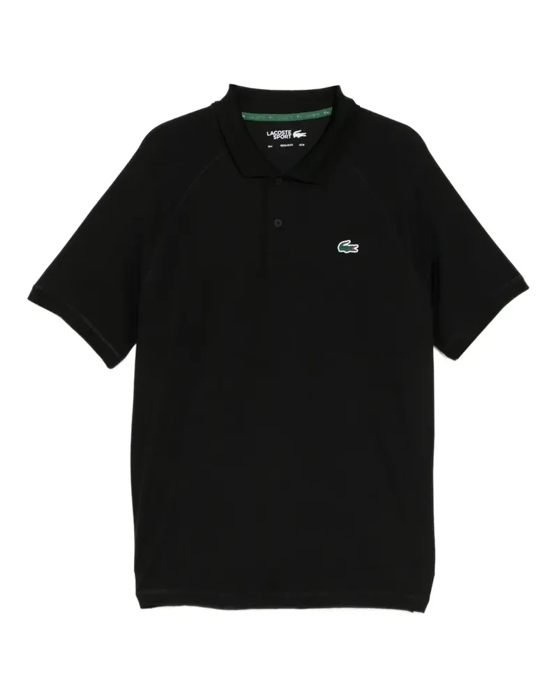 Lacoste Poloshirt mit Logo-Patch - Schwarz Schwarz
