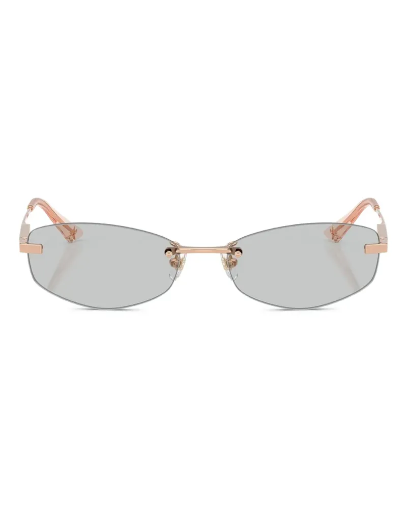 Jimmy Choo Geometrische Sonnenbrille ohne Rahmen - Gold Gold