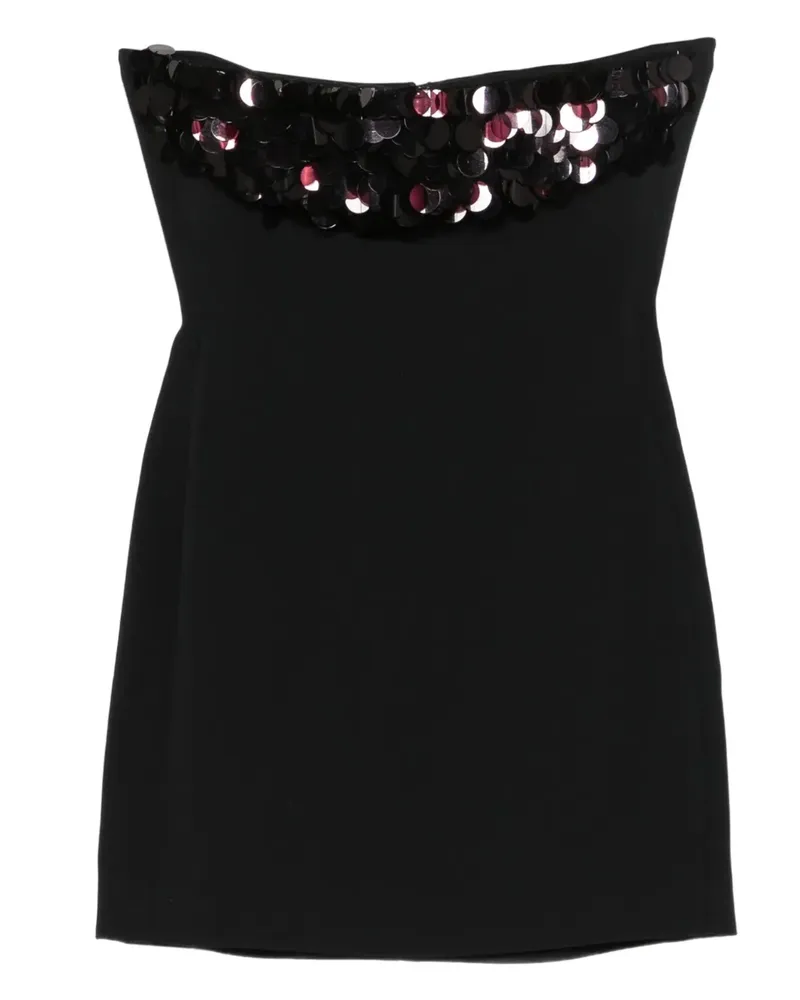 David Koma sequin-embellished strapless dress - Schwarz Schwarz