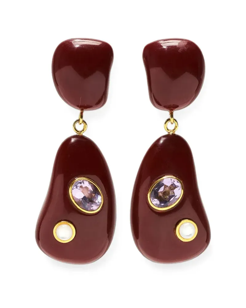 Lizzie Fortunato Satsuma pearl drop earrings - Gold Gold