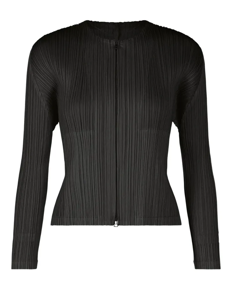 Issey Miyake Jacke mit Falten - Schwarz Schwarz