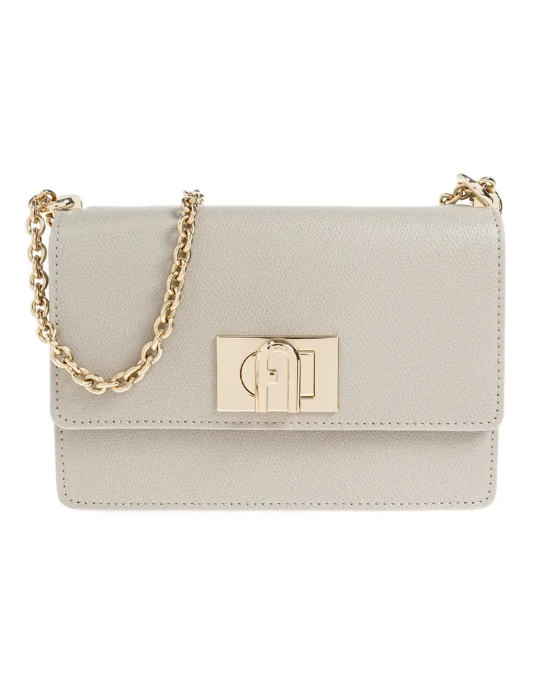 Furla mini 1927 leather shoulder bag - Grau Grau
