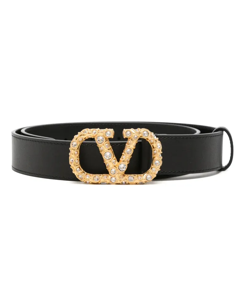 Valentino Garavani VLogo Signature Gürtel aus Leder - Schwarz Schwarz