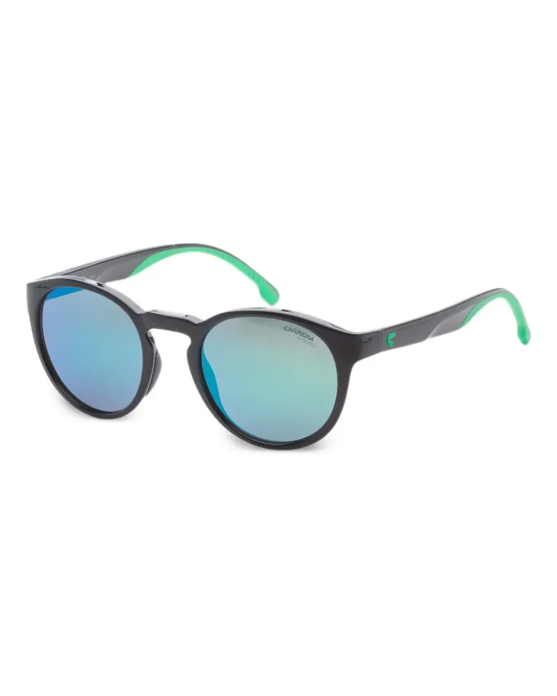 Carrera Sonnenbrille mit rundem Gestell - Schwarz Schwarz