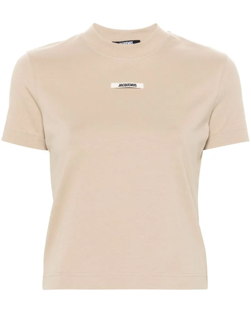 Jacquemus Le Gros Grain Cropped-T-Shirt - Braun Braun