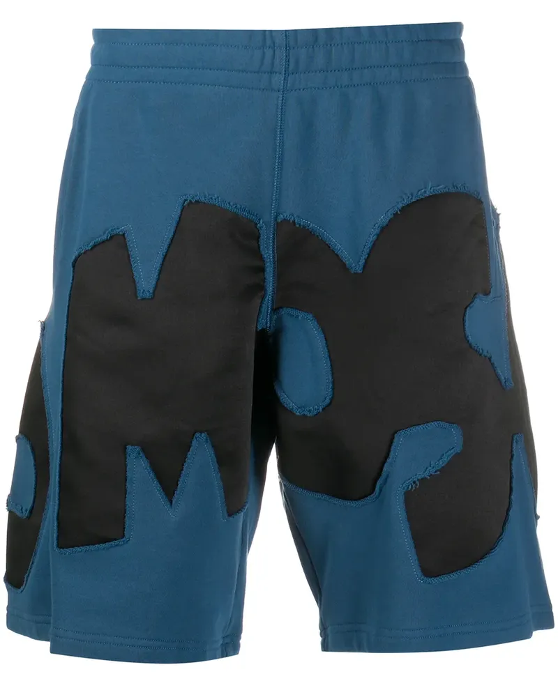 Moschino Joggingshorts mit Logo-Patch - Blau Blau