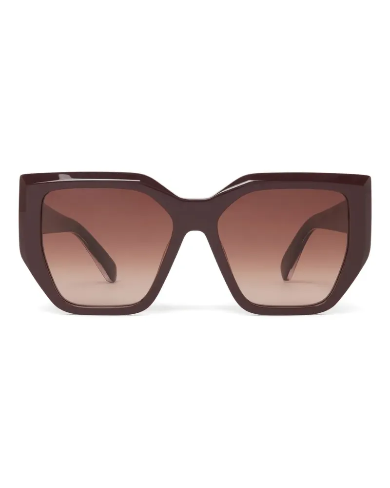 Stella McCartney Chunky Sonnenbrille mit geometrischem Gestell - Braun Braun