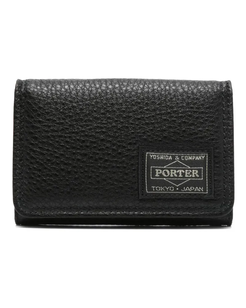 PORTER-YOSHIDA & CO Portemonnaie mit Logo-Detail - Schwarz Schwarz