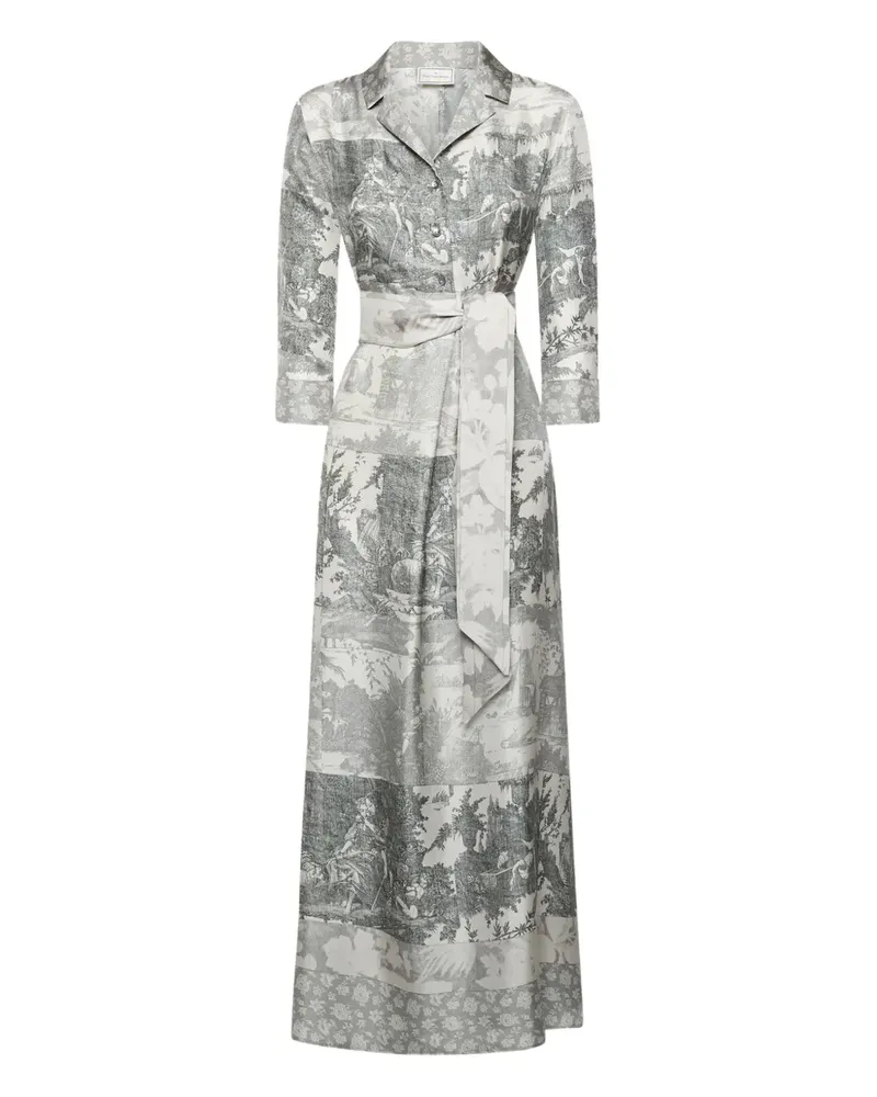 Pierre-Louis Mascia landscape-print maxi dress - Grau Grau