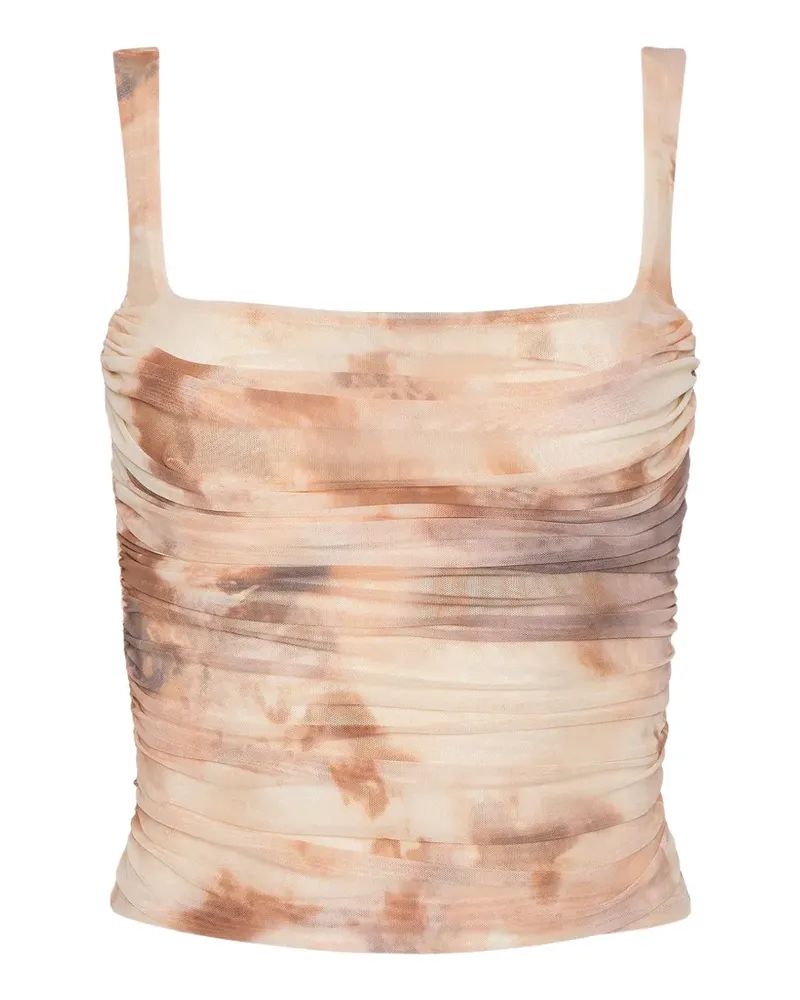 L'Agence Rasha shirred tank top - Nude Nude