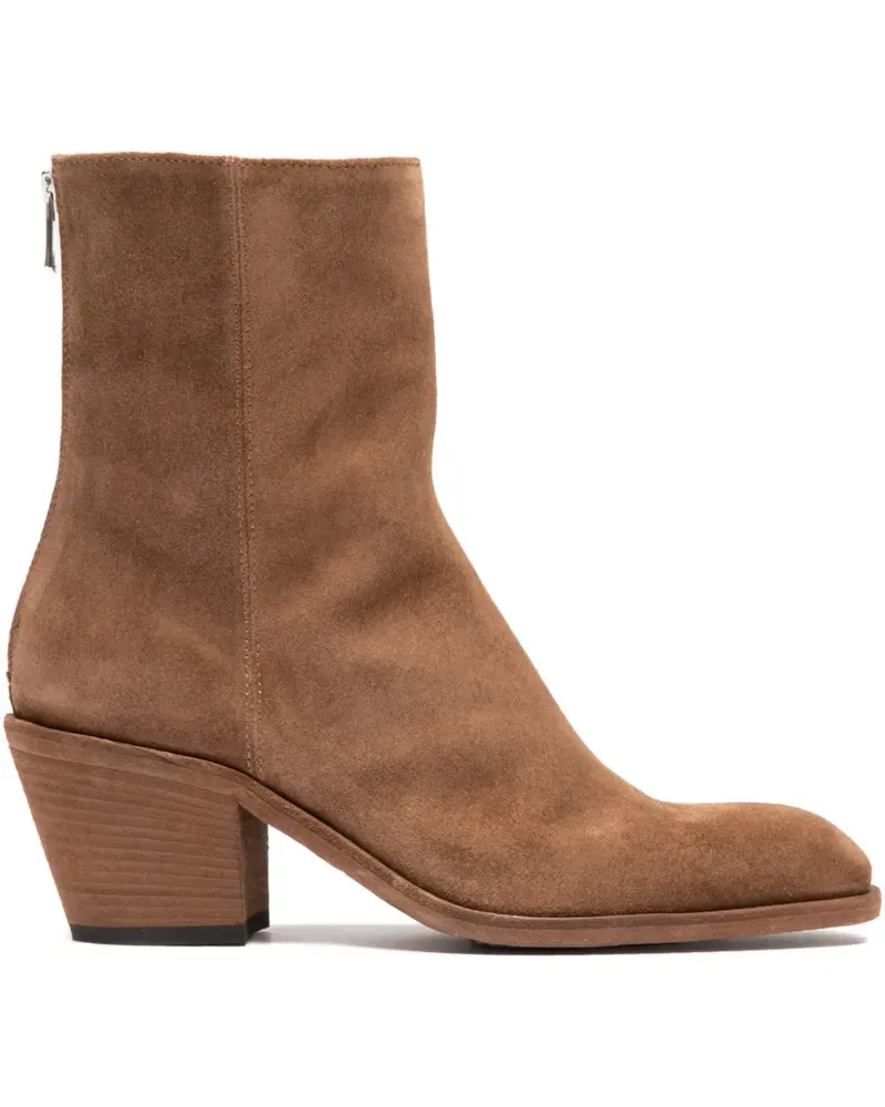 Officine Creative Italia Sydne Wildlederstiefel mit Reißverschluss - Braun Braun