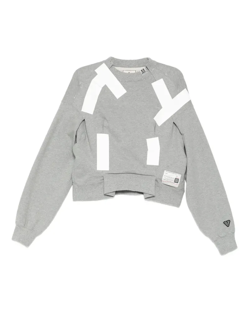MIHARAYASUHIRO tucked tape-detail sweater - Grau Grau