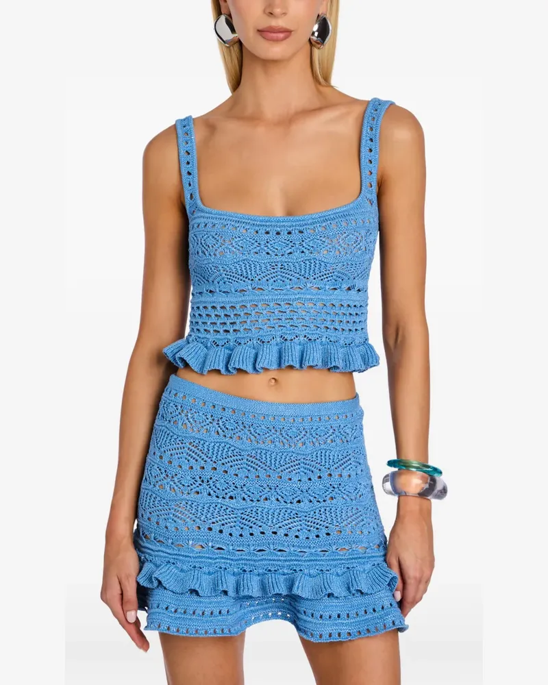 Retrofête Gehäkeltes Top - Blau Blau