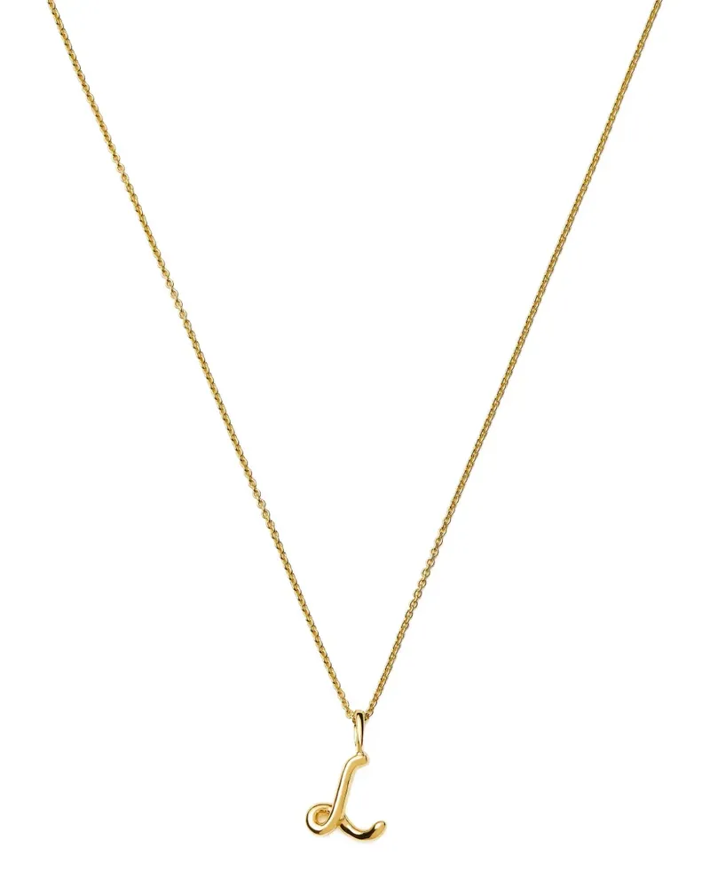Missoma mini initial L pendant necklace - Gold Gold
