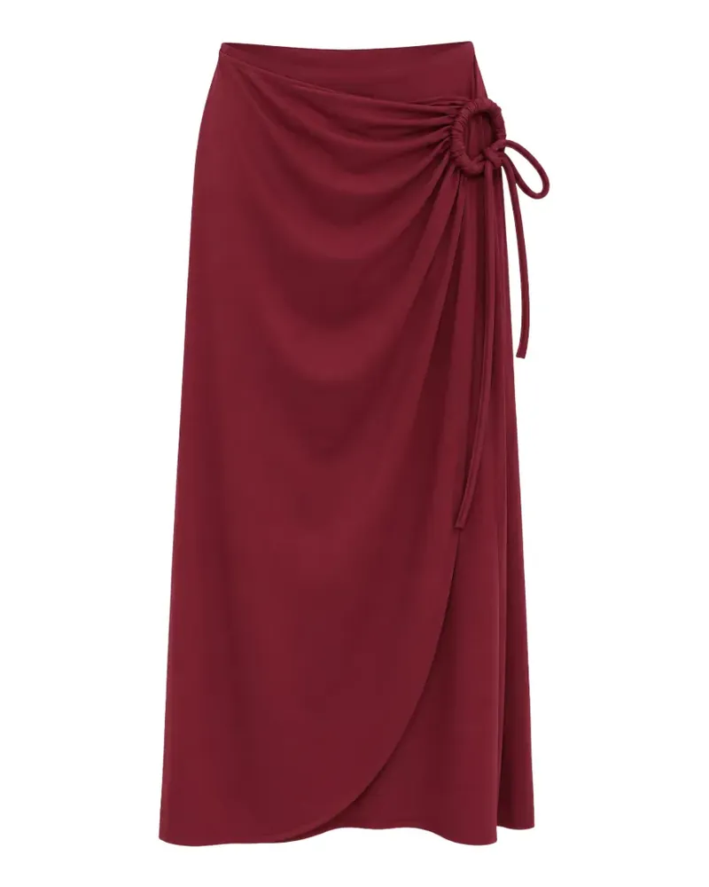 Max Mara Gewickelter Midirock - Rot Rot