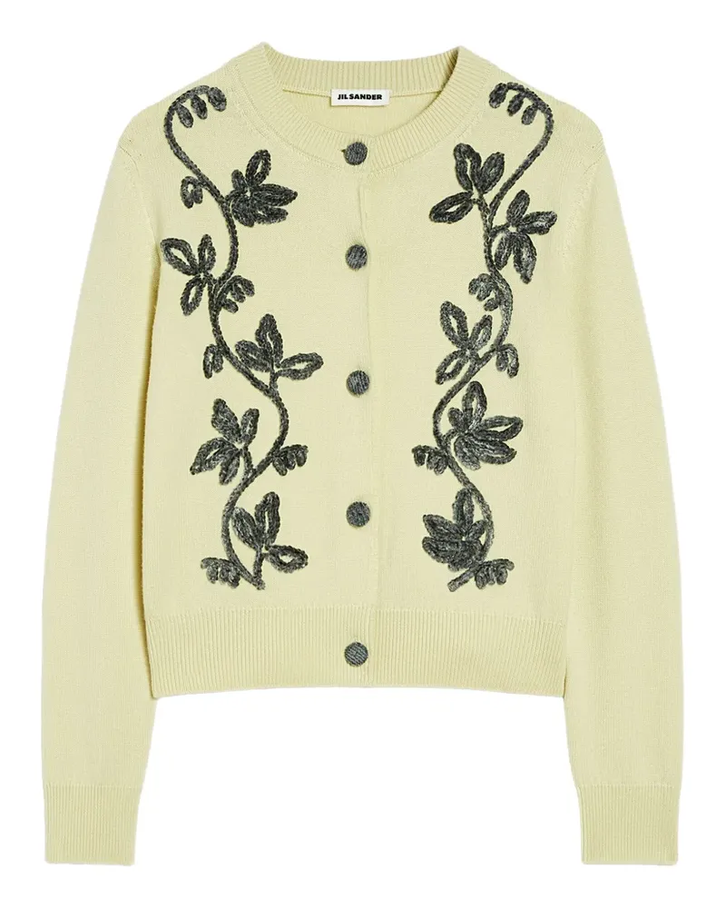 Jil Sander Bestickter Cardigan - Gelb Gelb