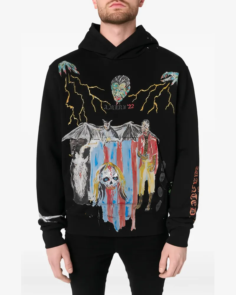 Amiri Hoodie mit grafischem Print - Schwarz Schwarz
