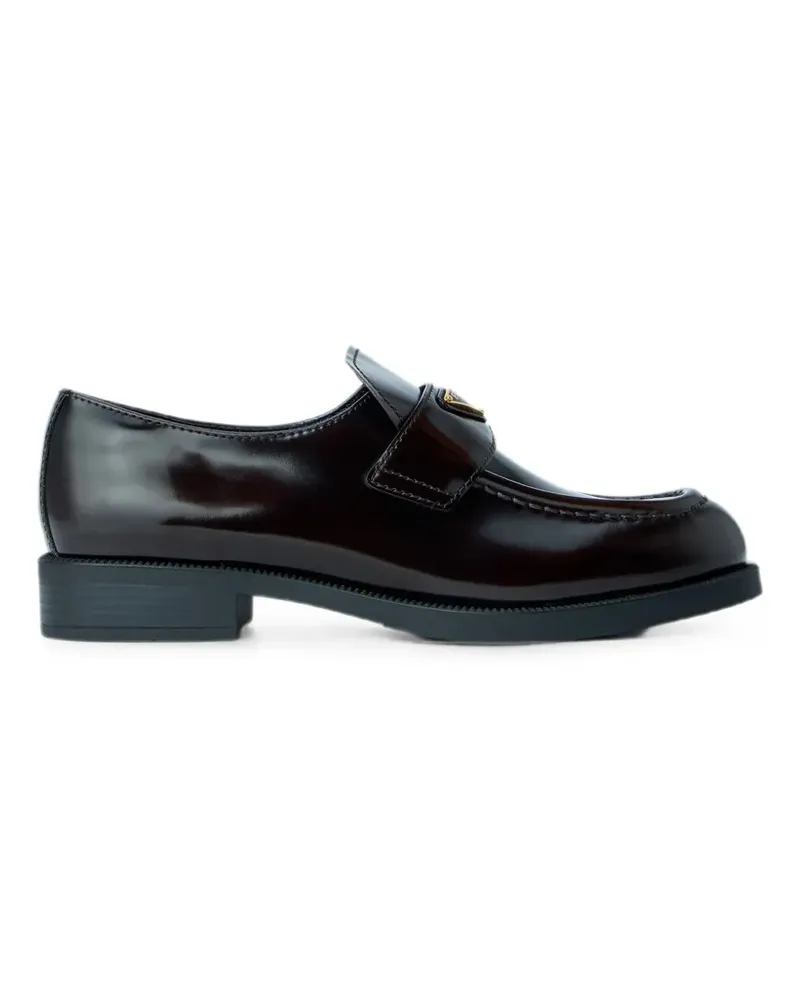 Prada logo-plaque penny loafers - Braun Braun