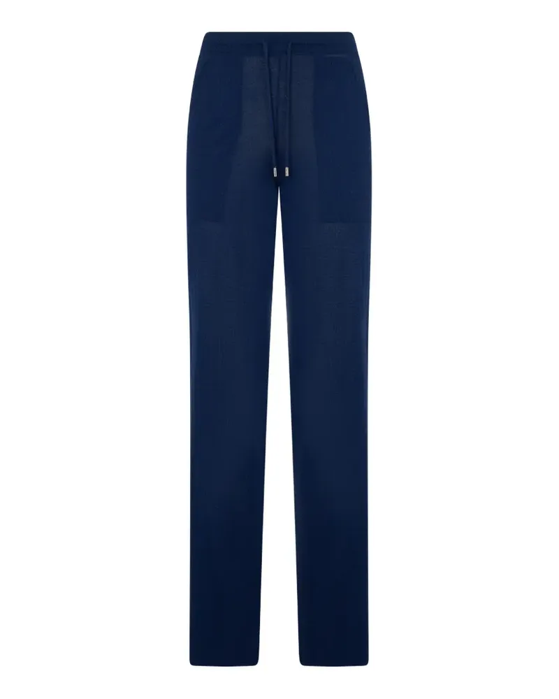 MOORER Strickhose mit Kordelzug - Blau Blau