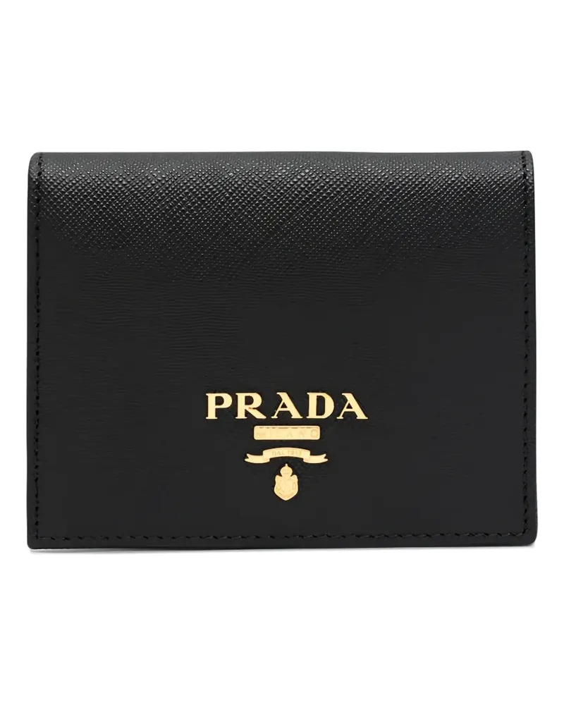 Prada small Saffiano leather wallet - Schwarz Schwarz