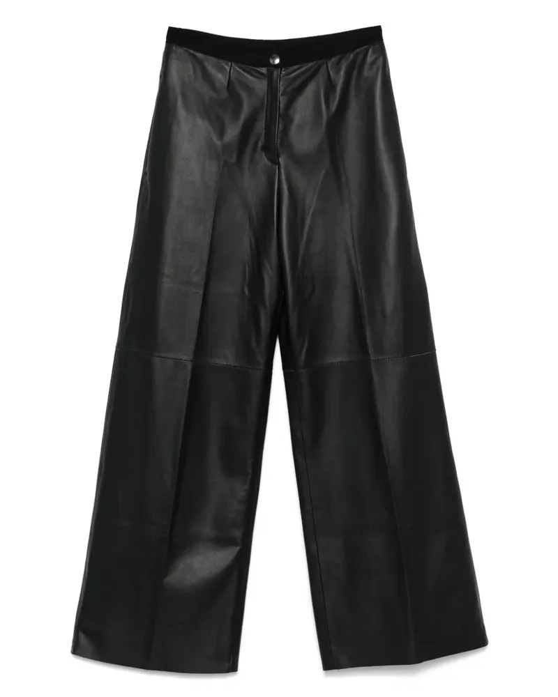 forte_forte Hose aus Leder - Schwarz Schwarz