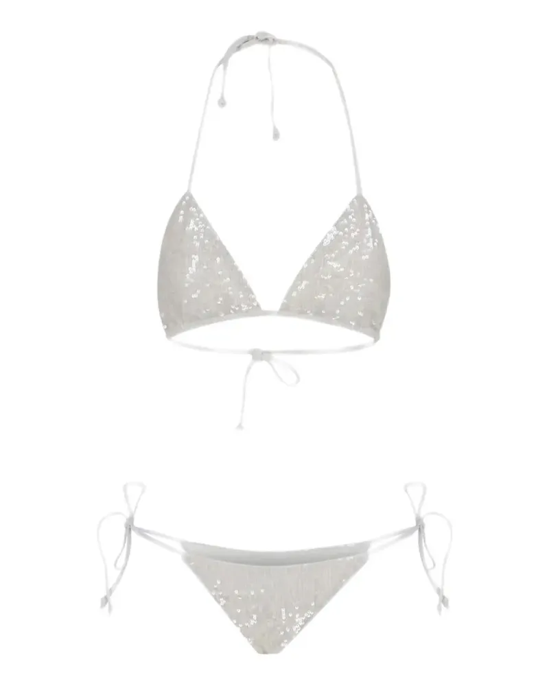P.A.R.O.S.H. P.A.R.O H. sequinned bikini - Weiß Weiß