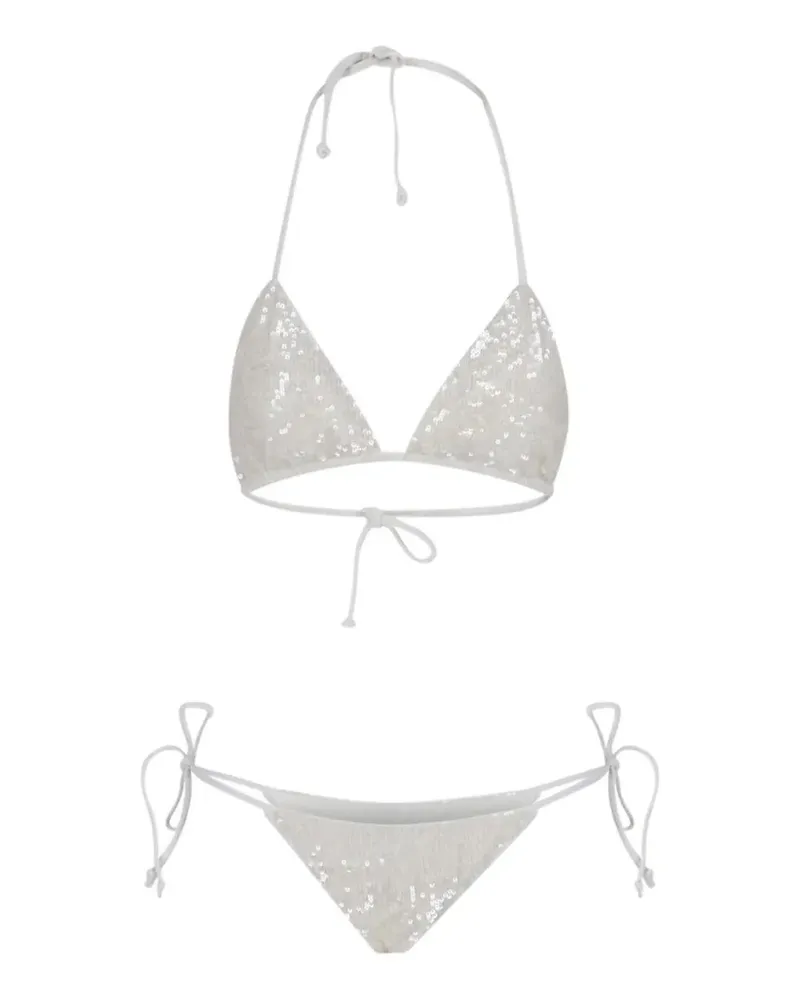 P.A.R.O.S.H. P.A.R.O H. sequinned bikini - Weiß Weiß