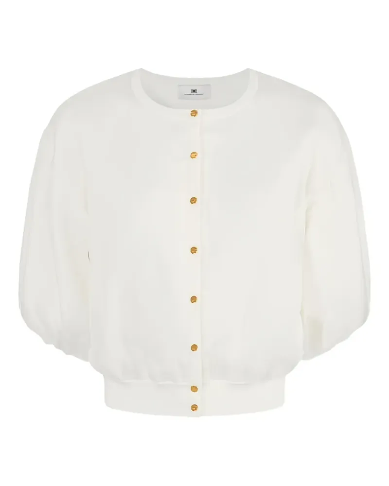 Elisabetta Franchi Cardigan mit Puffärmeln - Weiß Weiß